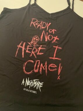 torrid Black Night tank with Red Horror Graphic